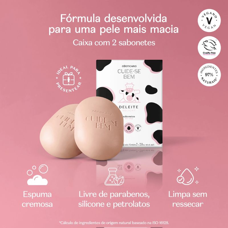 CUIDE-SE BEM SABONETE EM BARRA DELEITE 2X80G